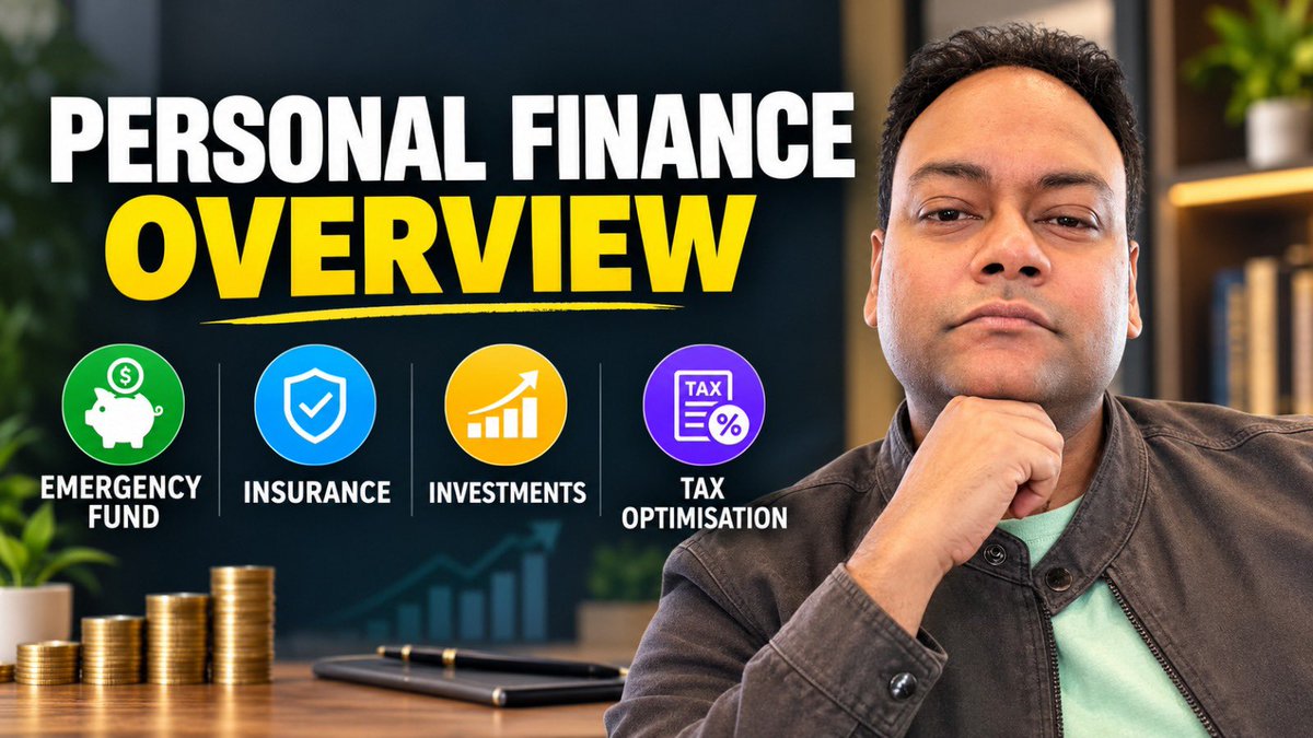 sudiptobose3ace's tweet photo. Financial health has 4 essential pillars:

🛡️ Emergency Fund
❤️ Insurance
📈 Investments
🧾 Tax Optimisation

Don't focus only on growing your money.

Protect → Grow → Optimise

Here's a short overview of how these four pillars work together.

#PersonalFinance #Investing https://t.co/wK9kk0k2k4