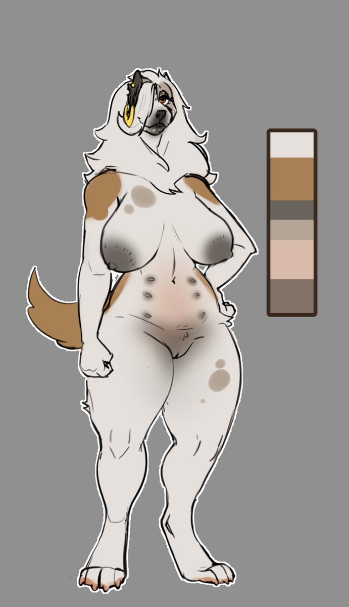 Aylin_Alabai's tweet photo. Happy to finally get show off Alyin. Wonderful adopt with art by @_Woolfe_ and @skullydraws I can't wait to show off more art with her. https://t.co/CWn7KgjcNR