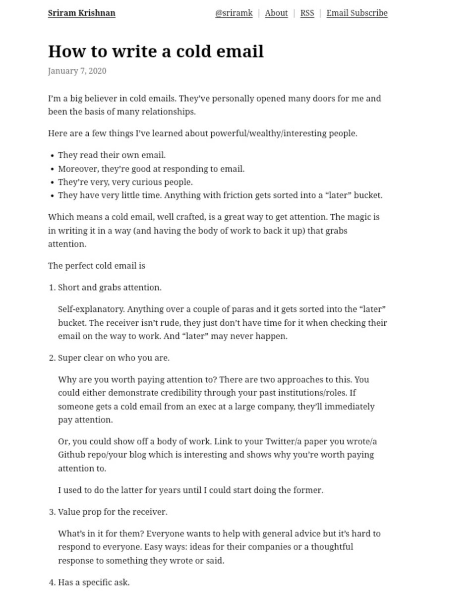 Hi_Mrinal's tweet photo. There is a very good writeup by @sriramk on how to write a cold emailing 

https://t.co/r9dKKaJyNy https://t.co/LnehiIs22u
