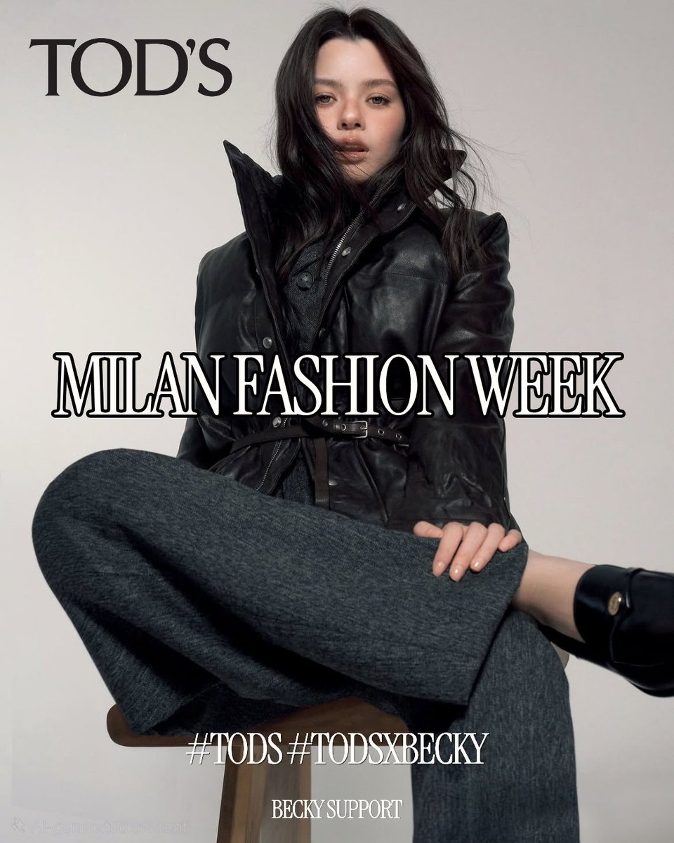 becky_support_'s tweet photo. Milan Fashion Week is coming.
Be ready 🪽

#Tods #TodsxBecky
#beckysangels
#BeckyArmstrong‌ 
#BeckyEntertainment https://t.co/3jNCngoJ15