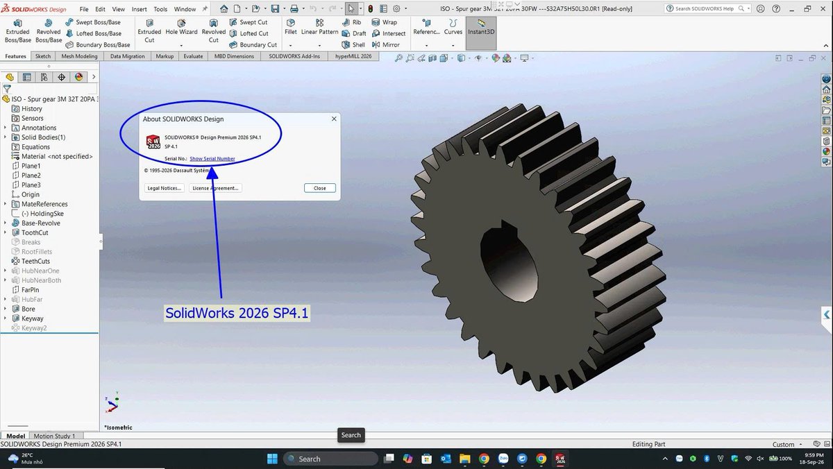 Channels_PLoi's tweet photo. Solidworks 2026 SP4.1 now avalible!
If need it? Please, messege for me!
Thanks all! https://t.co/FirFrGa4TE