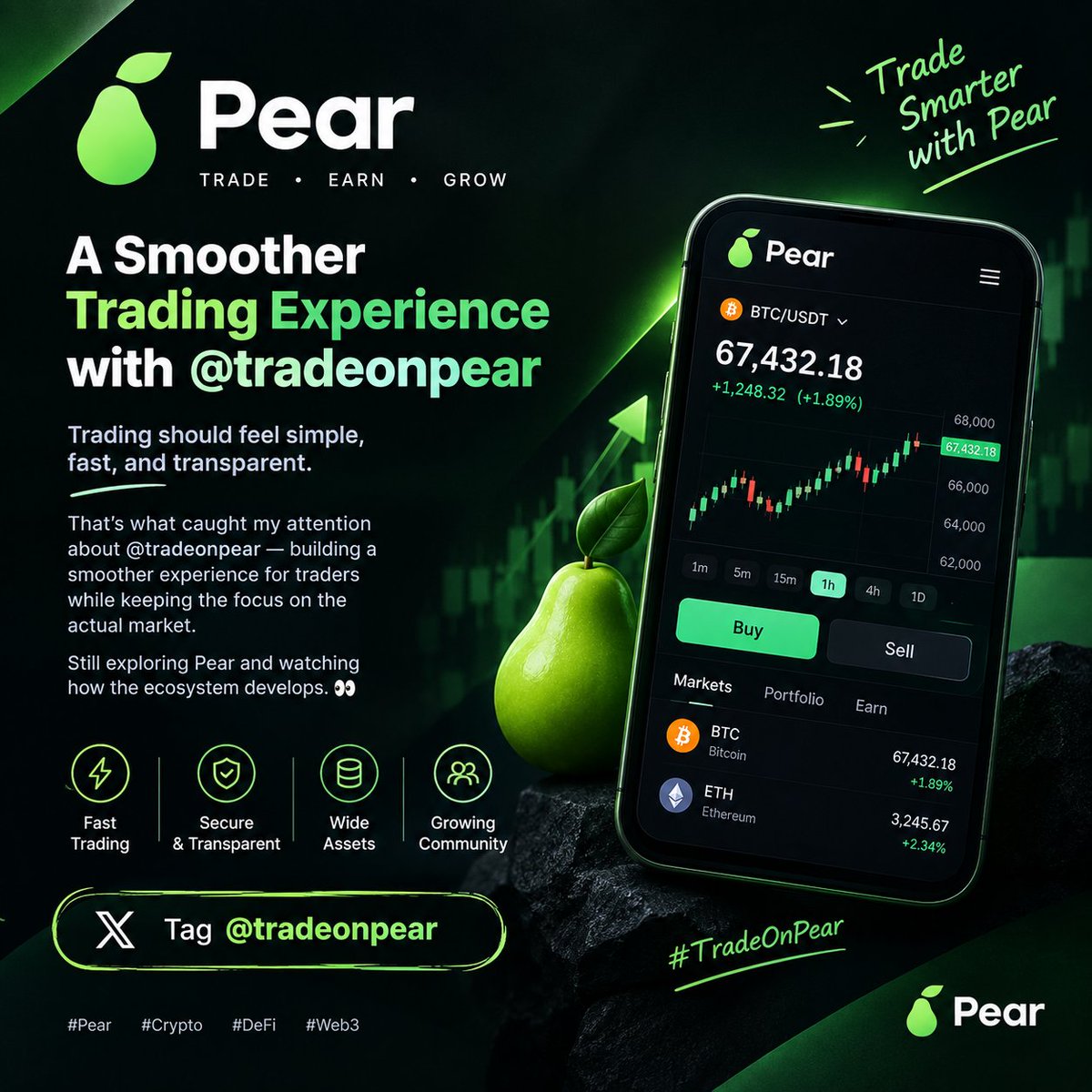 Sajibbro1's tweet photo. Trading should feel simple, fast, and transparent. 🍐

That’s what caught my attention about @tradeonpear  — building a smoother experience for traders while keeping the focus on the actual market.

#TradeOnPear #Pear #Crypto #DeFi #Web3 https://t.co/mQIJk0s0VR
