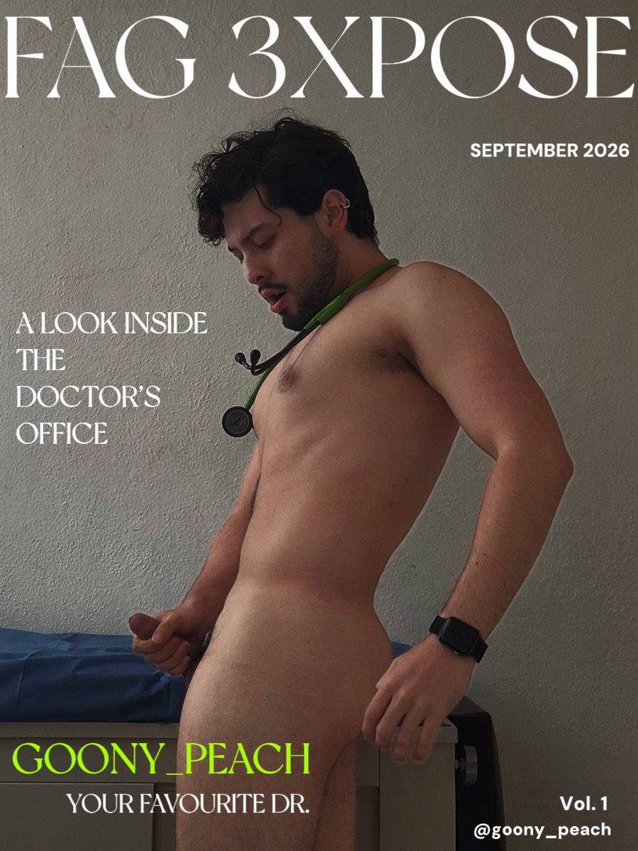 goony_peach's tweet photo. Bringing this idea to life.  Welcome to FAG 3XPOSE 

A magazine centered around exposure with a new theme every volume. Covers here on X, full galleries on Erome. Enjoy Vol. 1 (Doctor Theme).

DMs open if you want to be next. Slide in! https://t.co/JBDfxhm5eD