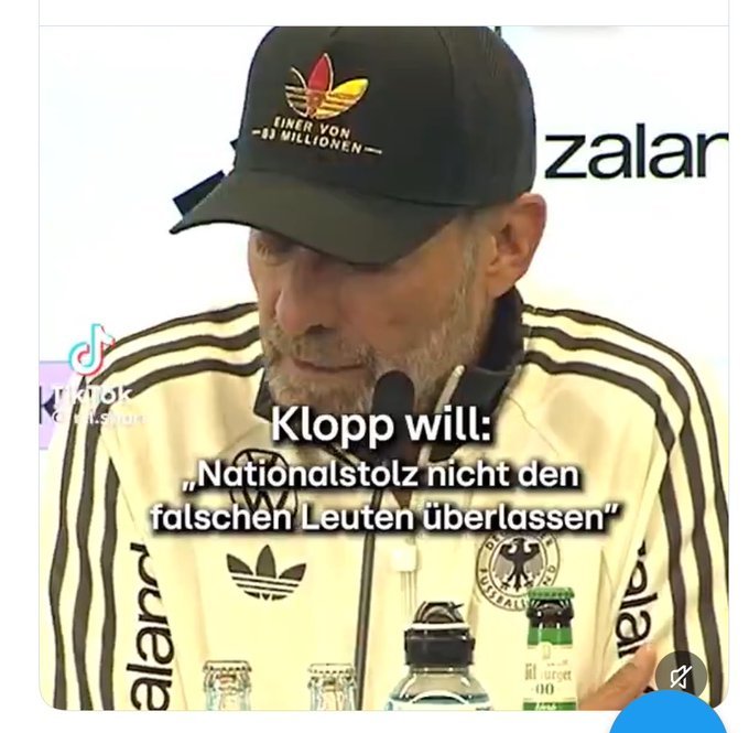 OttoFriedel's tweet photo. Klopp meint damit die AfDler.

Problem für Klopp:

AfDler sind die Einzigen, die Nationalstolz besitzen..🤪 https://t.co/TlmAPftTHF