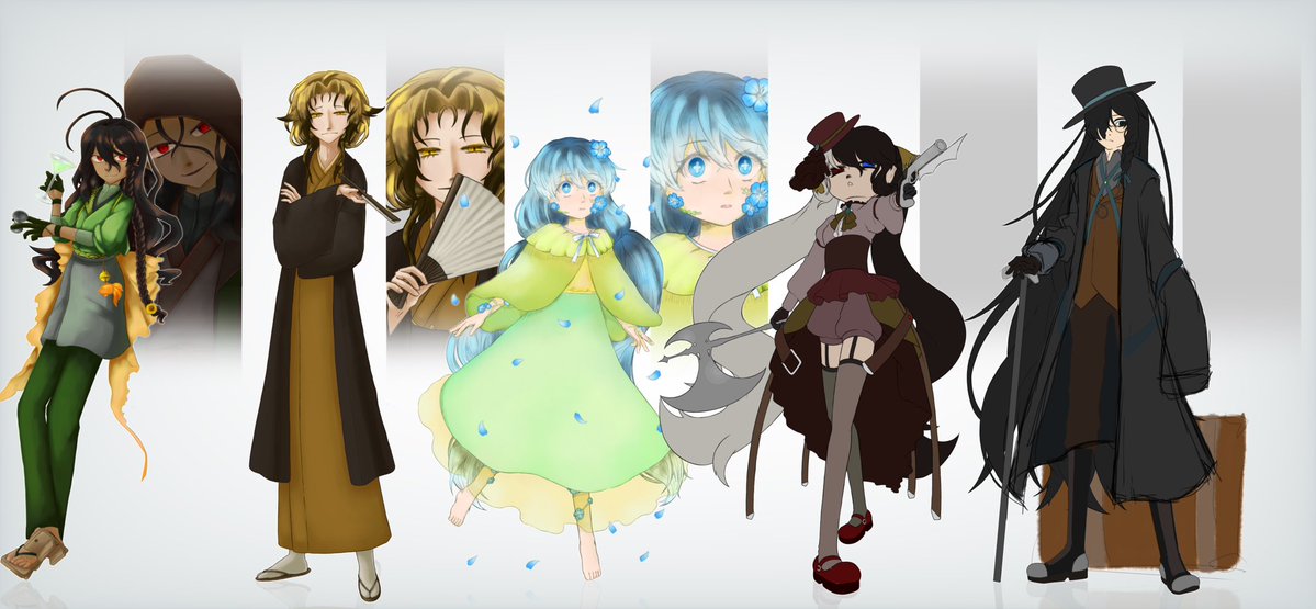 CoC_MoBu's tweet photo. 雑多の方では追加してなかったHO反転ifとか現在唯一の共鳴者ちゃんとか追加
まだ全然諸々進んでない五枚目以降の立ち絵sデス https://t.co/ynYfkWyEBt