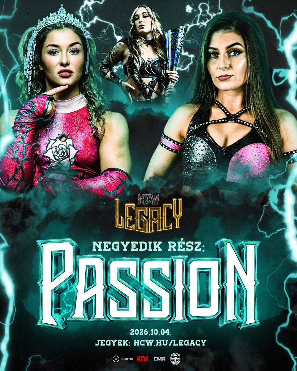 hcwlegacy's tweet photo. 🔥 OCTOBER 4 – HCW LEGACY: CHAPTER FOUR – PASSION 🔥
One of the most exciting times of the year is ahead!
Join us and be part of the journey! 🙌

🏆 For the first time in Hungary, the Legacy Cup will be on the line in a five-woman elimination match!

💥 The newly crowned Rumble winner will be in action!
👑 All our reigning champions will also be appearing!

📅 October 4, 2026
🔥 HCW Legacy – PASSION
🎟️ Tickets are available now on COOLTiX!
Don’t miss the first HCW Legacy event of the autumn! 🔥🤼‍♂️🏆
