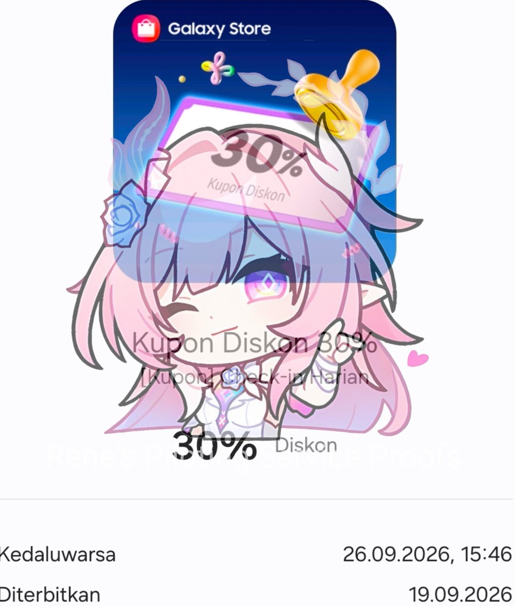 C0ffelate__01's tweet photo. Sore, saya avail 1 kupon Samsung! >_<
BP Hymn : 135k ($9)
Nameless Glory : 135k ($9)
BP Gnostic : 300k ($19)
Nameless Medal : 300k ($19)

Avail Qris/Wise
Sy ada banyak proofs! #zonauang #zonaba #genshinpilot #hsrpilot https://t.co/djM403sueW