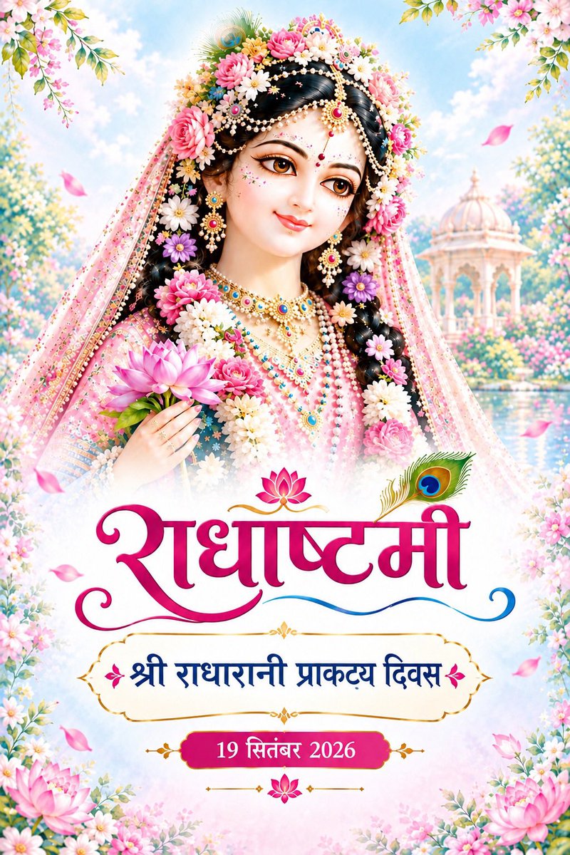 chandradubai06's tweet photo. @iskcon Heartfelt Wishes for Radha Ashtami
May the grace of Shri Radha Rani forever illuminate your life with love, peace, and devotion.
Radhe Radhe 🙏
Om Sai Ram 🌹
Jai Shri RadhaKrishna 💐
#Radhastami #Radha #Krishna #Shirdi #OmSaiRam #ShirdiSaiBaba https://t.co/9rpuP5HSPs