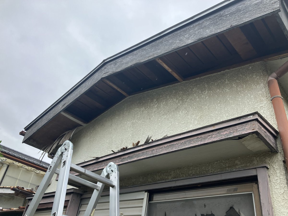 serori1975's tweet photo. ボロボロだった軒天貼り直しました
雨予報でなかったんで外仕事してたのですが、途中雨に降られながらどうにかこうにか。 https://t.co/P5UaY86E1I