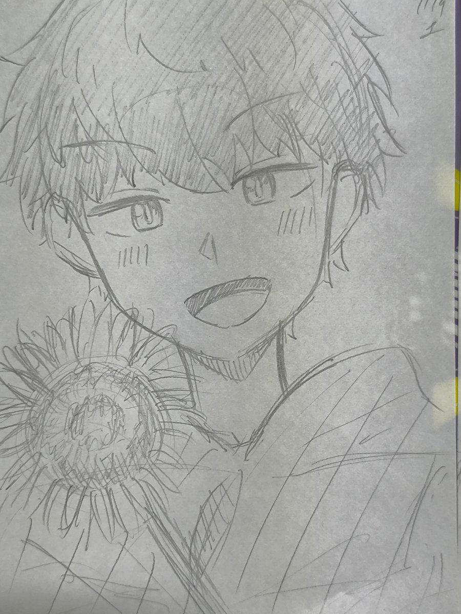 gau_ma1201's tweet photo. 今日、花を描いてみようってお題で
黒百合＝復讐
向日葵＝元気な子ってイメージ
で描いた！

黒百合は花言葉調べたけど、向日葵は調べるの忘れて勢いで描いたから花言葉とは少し違うかも？

3枚目の1枚絵風なやつは少しストーリー考えて描いた！

 #お絵描き  #アナログ絵 https://t.co/N9EeKiequL