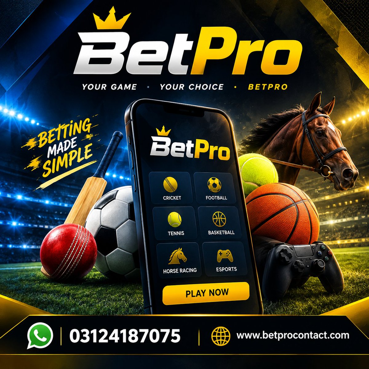 betprocontact's tweet photo. Your Game. Your Choice. Your BetPro.

Play your favorite sports and explore the action with BetPro.

WhatsApp: 03124187075
https://t.co/nxmKiU0pLb
#BetPro #SportsBetting #Cricket #Football #Tennis https://t.co/bB00D6SUoG