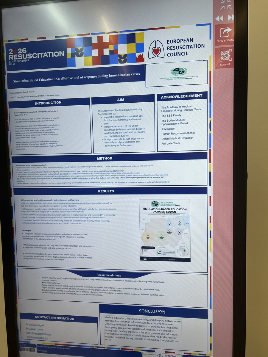 AMEConflicts's tweet photo. Presenting today @ERC_resus https://t.co/jZNkOJf2Iv