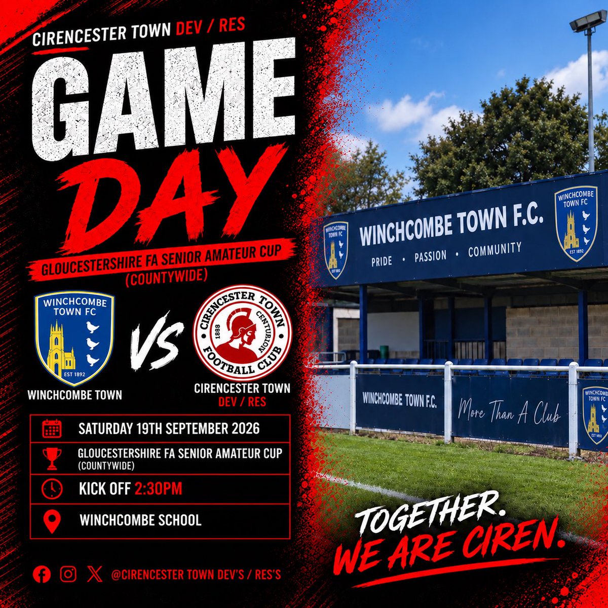 cirentowndevs's tweet photo. County cup action today for us 🏆💪🔴⚫️ https://t.co/MIb2VoFbAx