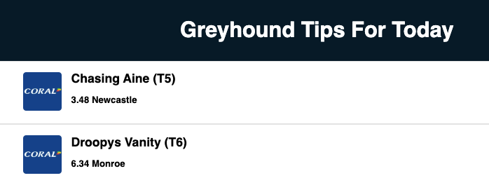 whichbookieuk's tweet photo. π Saturdayβs Greyhound Tips π
Two picks for us from todayβs action ππ¨
π― 3.48 Newcastle
π― 6.34 Monmore
See the full reasoning π
https://t.co/mc5R37dj1N
18+ GambleAware #GreyhoundRacing #GreyhoundTips https://t.co/8cdnIAffbe