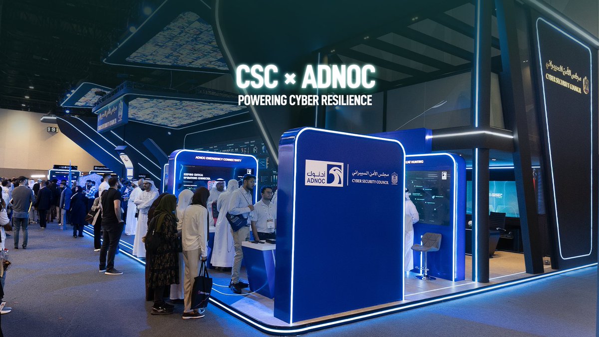 cscgovae's tweet photo. Cyber resilience doesn’t happen in isolation. It happens when expertise, experience and ambition come together.

Thank you, ADNOC, for joining us at the CSC stand at #GISECGLOBAL2026 and for being part of the conversations driving cyber resilience forward.

#ADNOC #CSCAtGISEC #CyberFirst 

المرونة السيبرانية لا تتحقق بالعمل الفردي، بل تتطلب التعاون ومشاركة الخبرات والتجارب والطموحات مع بعضنا البعض.
شكراً لـ "أدنوك" على مشاركتها في جناح مجلس الأمن السيبراني خلال فعاليات #جيسيك_جلوبال_2026، وعلى إسهامها في إثراء الحوارات التي تدفع بالمرونة السيبرانية لفتح آفاقٍ جديد