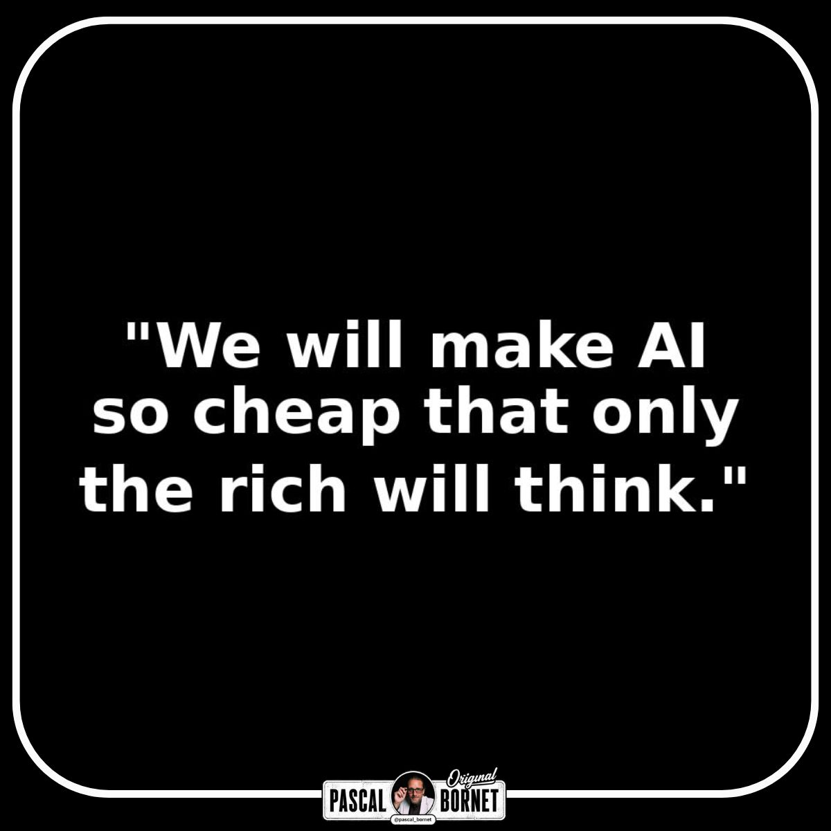 pascal_bornet's tweet photo. Read this somewhere on the internet today.

It blew my mind.

AI is making competent answers available to almost everyone, which sounds entirely positive until you consider what happens to the abilities we stop practising.

I use AI constantly, so this is not an argument for returning to typewriters. It is an argument for being more deliberate about which parts of our thinking we hand over.

AI Obesity begins quietly. You stop forming an opinion before prompting, wrestling with a problem before requesting a solution, or sitting with uncertainty long enough to discover what you actually think. The output may improve while the thinking behind it becomes weaker.

This will also change how people are evaluated. Recruiters will not need a magical detector to identify AI-generated work. They can simply ask candidates to explain their reasoning, challenge an assumption, or defend a decision once the conversation moves beyond the prepared answer.

That is where borrowed intelligence becomes visible.

When answers become abundant, original judgment becomes scarce.

Before your next prompt, write down your own hypothesis first. Let AI challenge and expand your thinking, but do not let it replace the struggle that develops it.

What part of your thinking should you never outsource to AI?

#AIObesity #Humics #CriticalThinking #LeadershipInAIEra