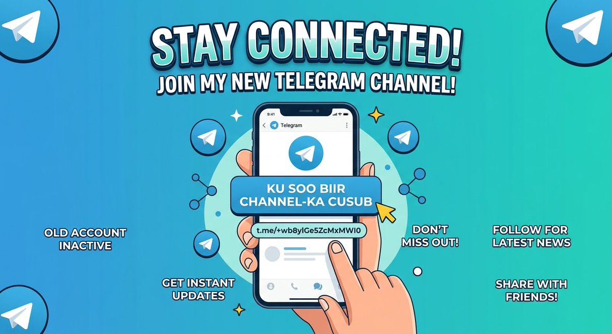 GigaMoon01's tweet photo. Important Notice:
Hey everyone, I lost access to my previous Telegram account. Please join me on my new account using the link below to stay connected:
🔗 https://t.co/iBZkrcwpGO
Your support means a lot, please join and share! https://t.co/F9ONeLtKpy