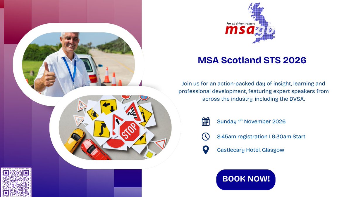 MSAGB's tweet photo. The conversations shaping driver training start with the right people. Hear from Christian Oreschnick, Alan Hiscox, Brian Smith, Alan Gott, Graham Feest and David O'Rorke at MSA Scotland STS 2026. (1st Nov) Book now.  https://t.co/Bc9eCYFGfw https://t.co/h4egIu6FHh