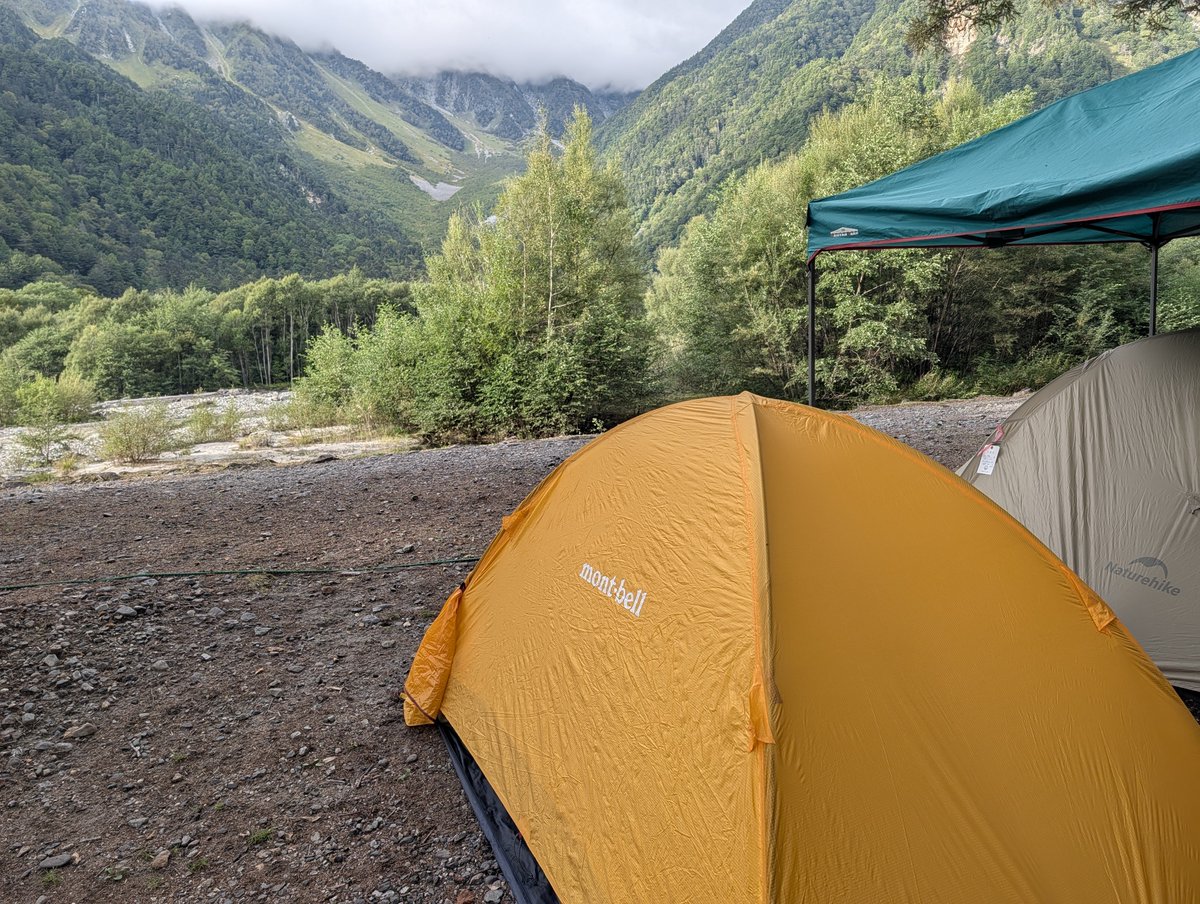 Keiko64710742's tweet photo. シルバーウィーク本番！小梨平キャンプ場でキャンプスタート🏕️🌲
このロケーションは最高

#小梨平キャンプ場 #上高地 #キャンプ好きな人と繋がりたい https://t.co/dD6HlXsUIG