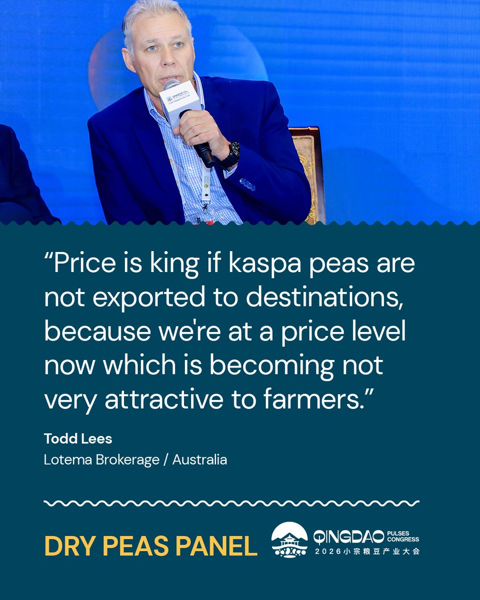 GlobalPulsesGPC's tweet photo. At the Qingdao Pulses Congress, industry experts discussed the factors shaping the outlook for dry peas.

GPC members can now access the full panel recording on the Pulse Pod:
https://t.co/ssnPEzstYA

Join us to unlock this and other member benefits.
https://t.co/zuPlpw3oWA

#GPC https://t.co/sunSwn38tT