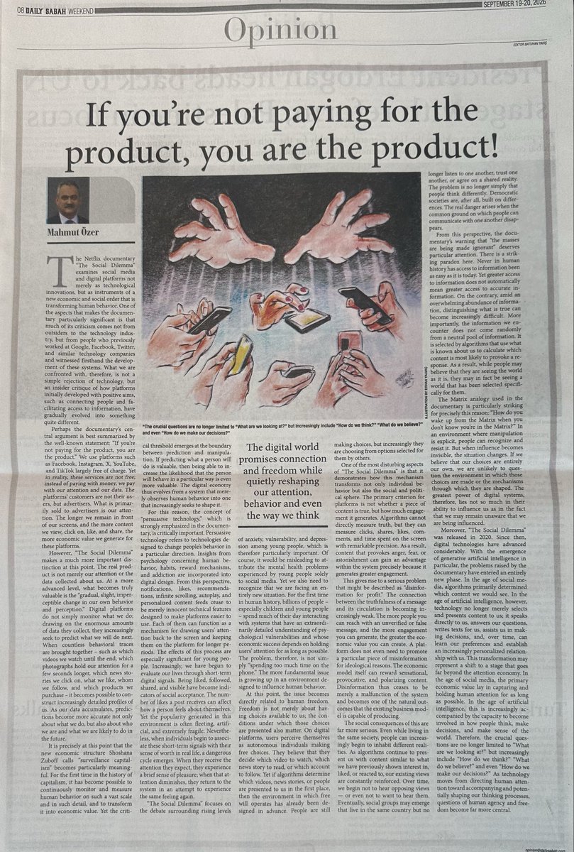 prof_mahmutozer's tweet photo. If you’re not paying for the product, you are the product!
https://t.co/6nsO8qSsuu https://t.co/0n2RhkV0qe