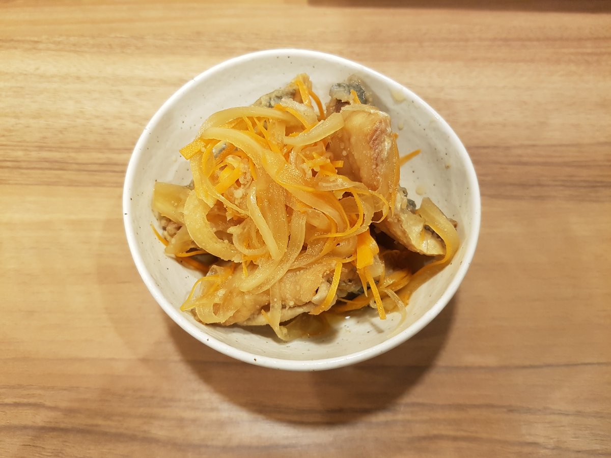 sojiro_2017's tweet photo. 小田保＠豊洲　2026/9/19
エビフライ焼きおに茶漬け、アジ南蛮、アンコウフライ https://t.co/GdxXsKLyxR