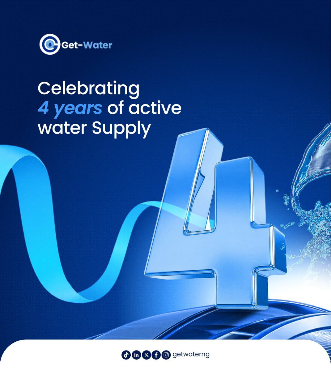 getwaterng's tweet photo. 4 years of active water supply! And we’ve grown beyond water delivery. GetWater now offers water treatment systems, while customers can conveniently pay their water bills through the GetWater app.Thank you for being part of our journey. Here’s to the next chapter! 🚀
#GetWater https://t.co/dp3G2JX1YS