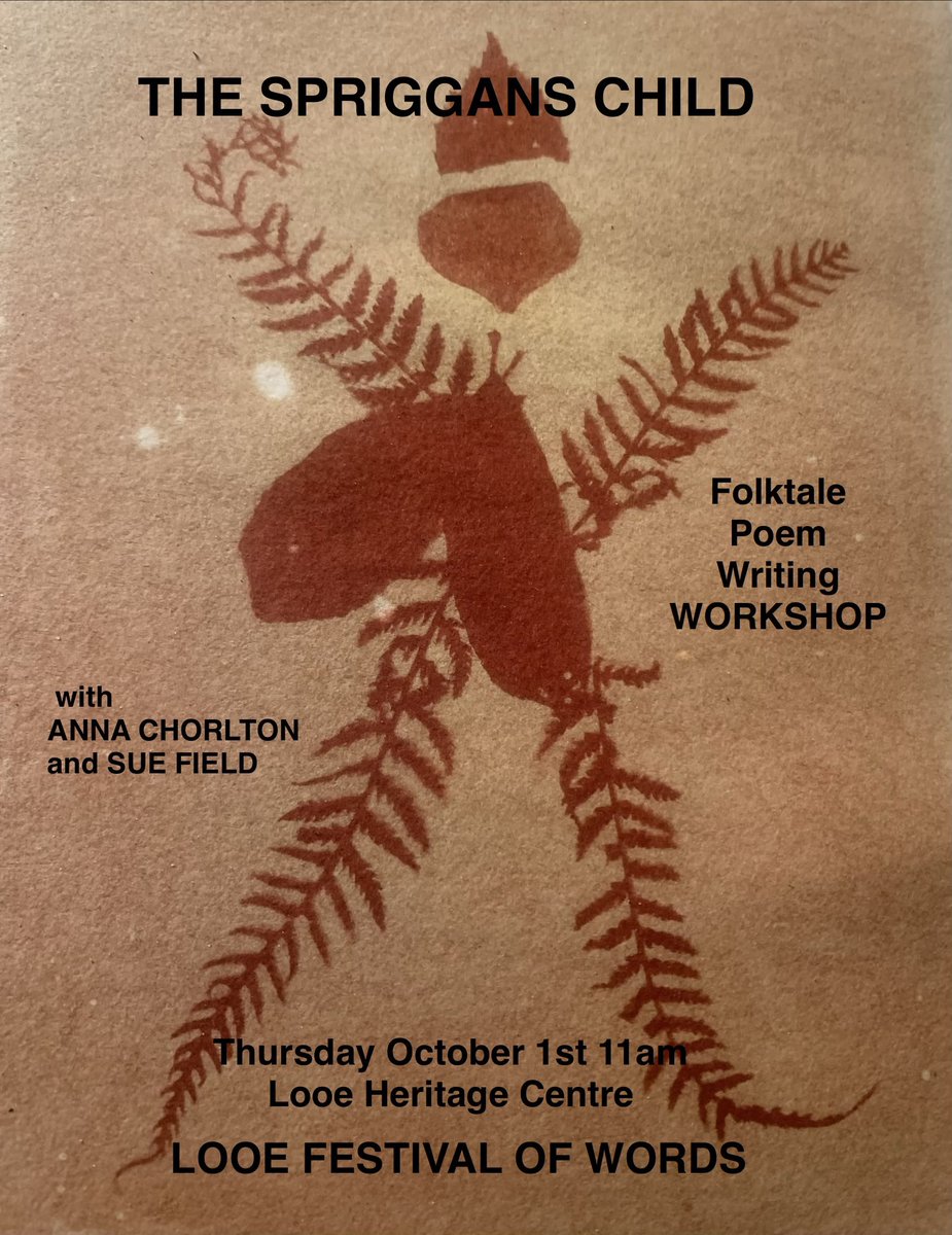 anna_chorlton's tweet photo. Poems from Cornish folktales workshop
Inspired by the Cornish droll The SPRIGGAN’S Child.
What a way to celebrate #nationalpoetryday #LooeFestivalofWords
Looe Heritage Centre, October 1st, 11am. Free. Fun.
#nationalpoetryday2026 #Looe #cornishfolktales #tales #storytelling https://t.co/7rXZbeGq5x