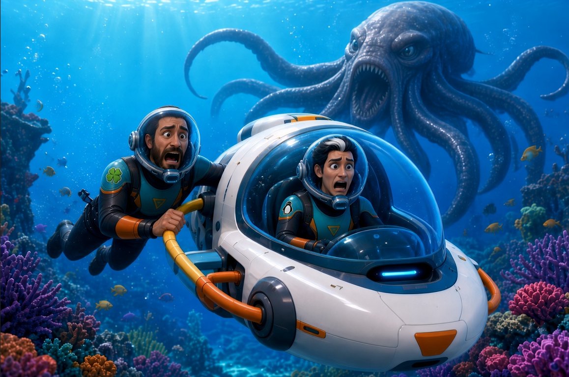 The_Lepreshaun's tweet photo. Grim adventures of Samuel the Penguin and the Lepreshaun!

Come join us on stream in 5½ hours, and witness two fools attempting to reinvent the wheel underwater while trying to play it "safe".

Twitch: https://t.co/2KEabAaqX3
Linktree: https://t.co/IJhBaKX96Z
SamuelThePenguin: 
https://t.co/q5upvsbWez