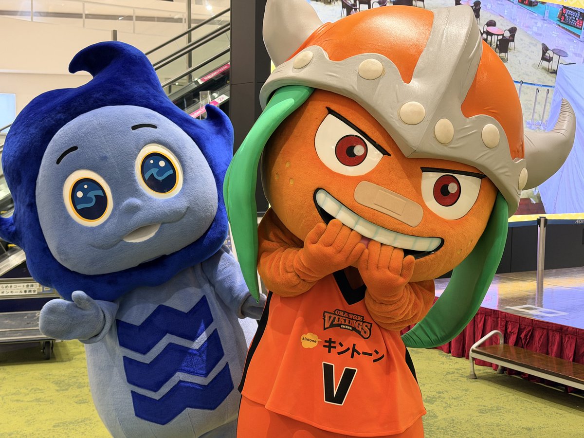 balt_vikes's tweet photo. マスコットどうしの　たわむれからしか　えられない　えいようが　ある　#バルト #セイルン @FCimabari https://t.co/ajPMioAuGY