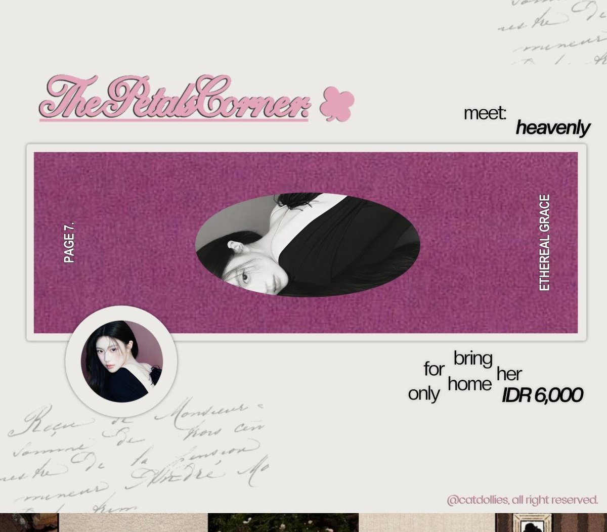catdollies's tweet photo. help repost please? thank you! ♥︎

hello-bello! aku bawa layout ready stock xu ruohan, zhang ruonan, go younjung, roh yoonseo, anna meovv, karina aespa, dan wonhee illit ⭐ harga sudah tertera dan bisa langsung dm aku saja untuk menjemput layoutnya =}🍀🤍

tags. #zonauang https://t.co/c3dYUqc2av