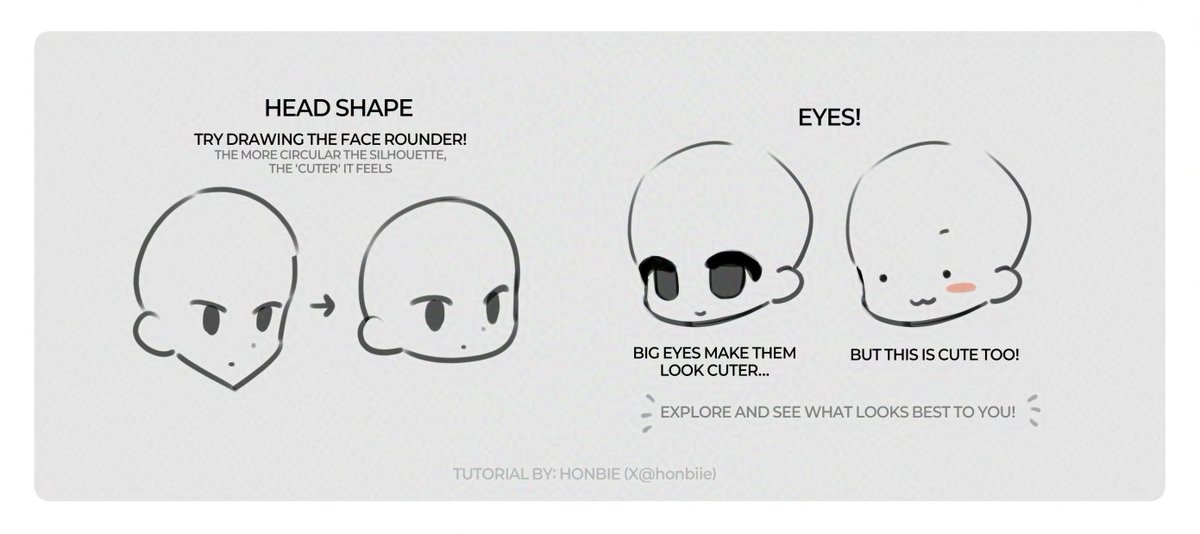 honbiie's tweet photo. A simple tutorial on drawing chibis! I personally love exploring this style cuz there's just so much you can try🔥 I hope it helps and have fun exploring your own style!! https://t.co/CKVklnh3Nq
