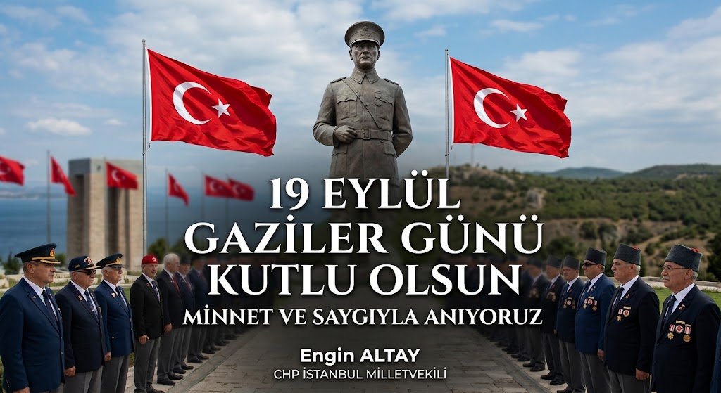 enginaltaychp's tweet photo. 🇹🇷 Cumhuriyetimizin kurucusu Mareşal Gazi Mustafa Kemal Atatürk ve tüm aziz şehitlerimizi rahmetle anıyor, hayatta olan gazilerimize sağlıklı ömürler diliyorum.

Vatan savunmasında yazılan  destanlarda gazilerimiz arasında ayrım yapılması kabul edilemez.

 Bu ülke için bedel ödeyen her gazimiz aynı yüce saygıyı hak etmektedir.

19 Eylül Gaziler Günü kutlu olsun.