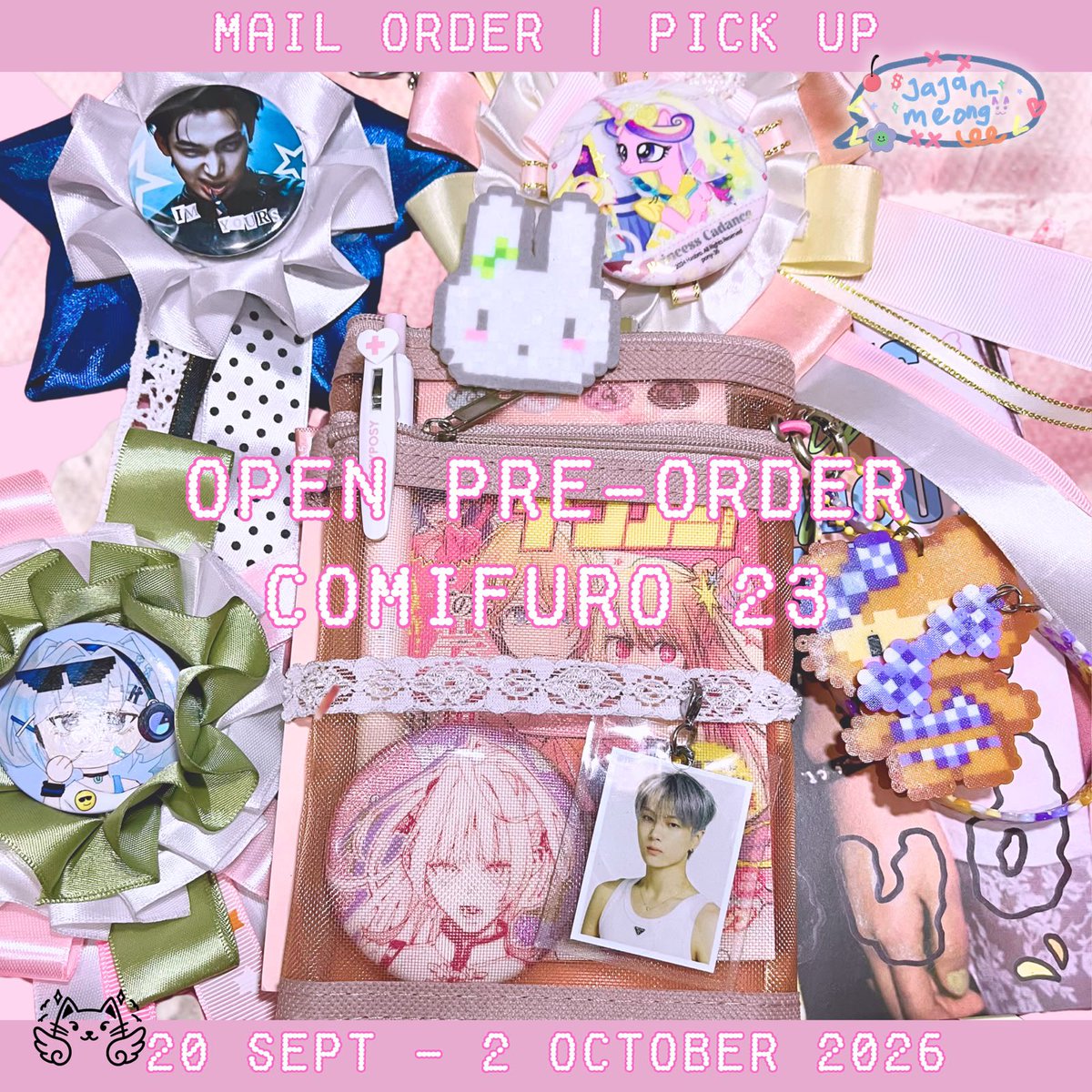 jajan_meong's tweet photo. ❤️/ RT r appreciate
#CF23 PRE ORDER
🗓️ 20 SEPT - 2 OCT 2026
🪽Booth TBA
📦Pickup both days & mail order
📷 Detail products on form
🔗 https://t.co/oubnu4UqgF
Rosette, hello kitty, miffy, lip holder, pouch jurnal, hand made
🪽Any quotation? pls DM
#cf23catalog #comifuro23 https://t.co/KQ73pdyBPN