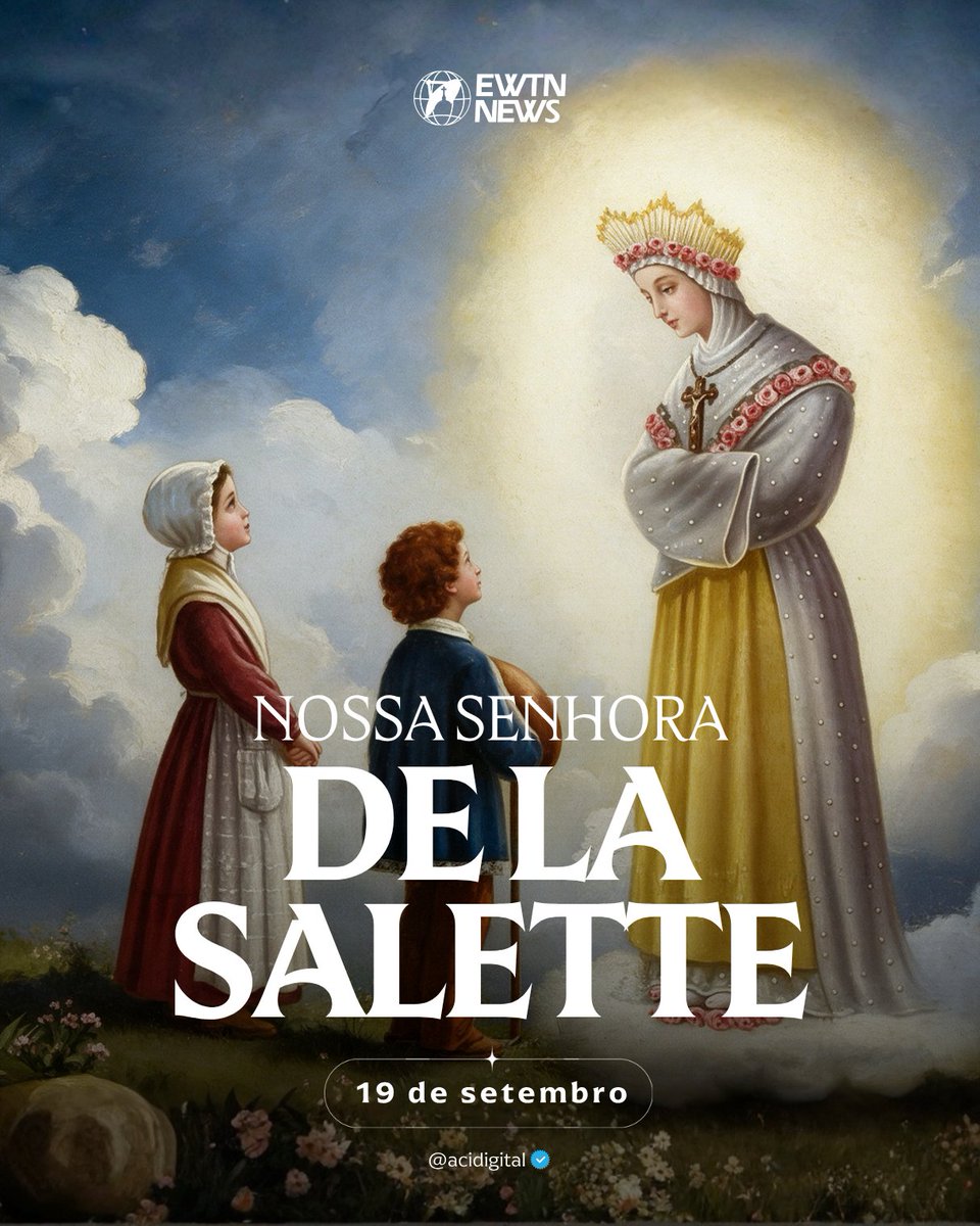 ewtnnewspt's tweet photo. A Igreja celebra hoje, 19 de setembro, Nossa Senhora de La Salette, título mariano que recorda a aparição da Virgem Maria, chorando, a dois pastorinhos na França, no século XIX. Os motivos de suas lágrimas foram revelados por Ela às crianças: o descuido do domingo, dia do Senhor, e a blasfêmia.

Era 19 de setembro de 1846. Melânia Calvat, de 15 anos, e Maximino Giraud, de 11, cuidavam de rebanhos nos Alpes franceses, na cidade de La Salette. De repente, Mélanie viu uma luz muito forte. Ao se aproximarem, os dois encontraram uma “bela senhora”, sentada sobre uma pedra e chorando, com o rosto escondido entre as mãos.

A Virgem estava vestida como uma camponesa da região e carregava sobre os ombros uma pesada corrente. Sobre o peito havia outra corrente, mais leve, com um crucifixo que tinha um martelo de um lado e uma torquês do outro.

“Vinde meus filhos, não temais, aqui estou para vos comunicar uma grande notícia”, disse Nossa Senhora aos pastorinhos. Depois, explicou o motivo de suas lágrimas e pediu que o povo respeitasse o domingo e deixasse de blasfemar.

A Virgem também chamou os dois à conversão e à oração. Perguntou se rezavam bem e, diante da resposta negativa, ensinou: “É preciso fazê-la bem, à noite e de manhã, dizendo ao menos um Pai Nosso e uma Ave Maria quando não puderdes rezar mais. Quando puderdes rezar mais, dizei mais”.

Por fim, Nossa Senhora pediu que as crianças transmitissem sua mensagem a todos. Depois, subiu o monte, elevou-se e desapareceu.

A aparição foi reconhecida pelo bispo de Grenoble, dom Philibert de Bruillard, em 19 de setembro de 1851. O bispo afirmou que a aparição “traz em si mesma todas as características da verdade” e deu início ao santuário de La Salette.

Nossa Senhora de La Salette, rogai por nós! 🙏

📌 Siga @acidigital para mais conteúdo católico.