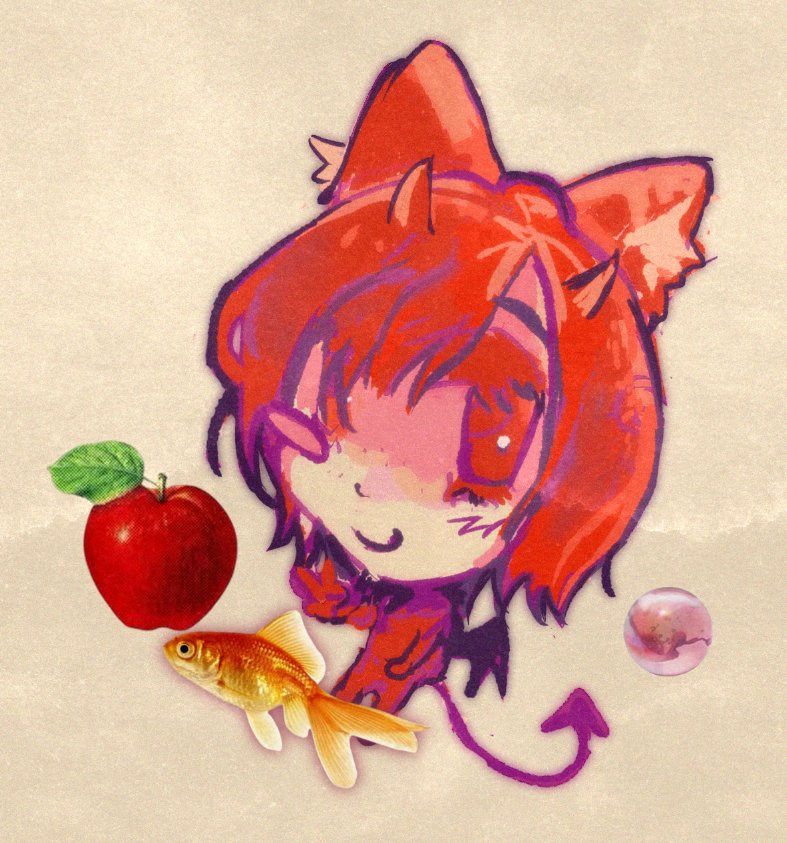 appl3_statue's tweet photo. Tested a new chibi style just because ^_^;;; https://t.co/zgHL9zQHl5