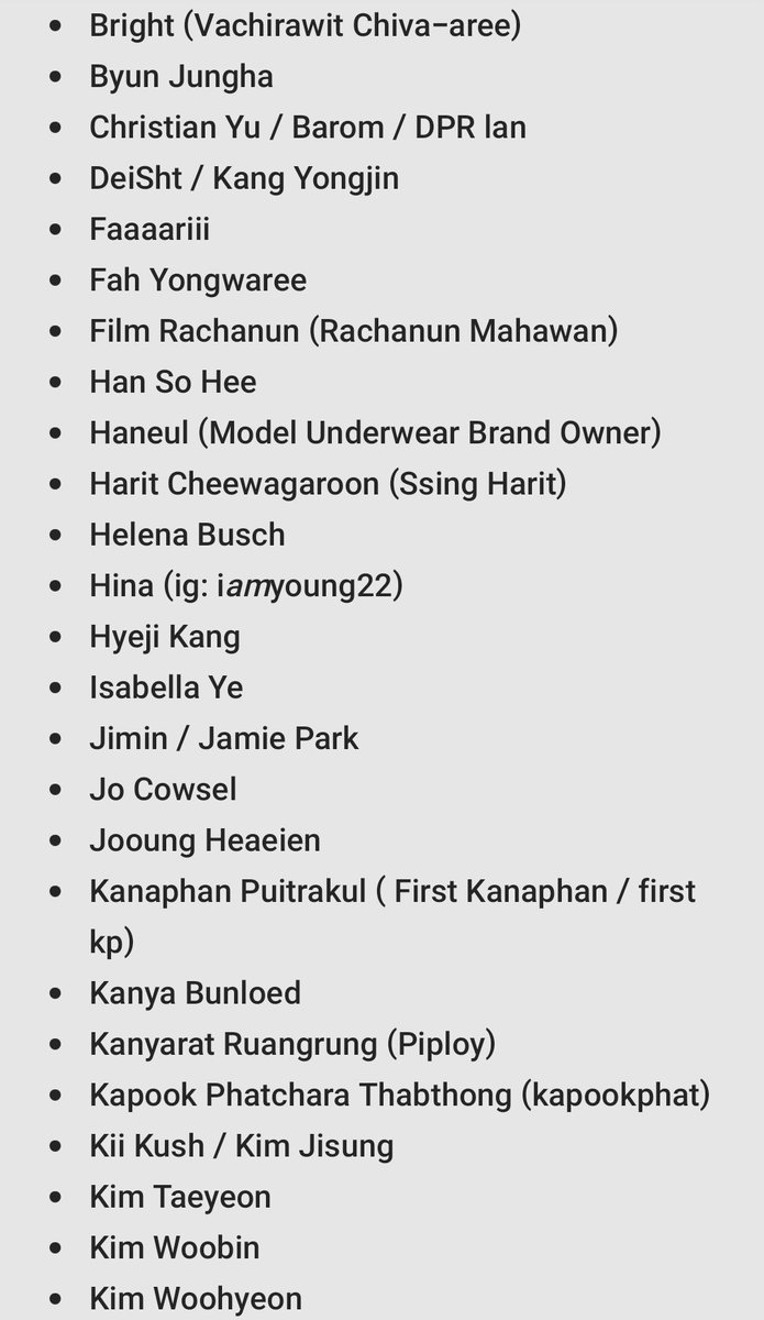 RPWORLDFESS's tweet photo. ⚠️⚠️⚠️

Based on recent information and updates. Here are the list of muse that CANNOT BE POSTED on our base.

Please if there is updated version or information, let us know. https://t.co/ChKDZpPMmY