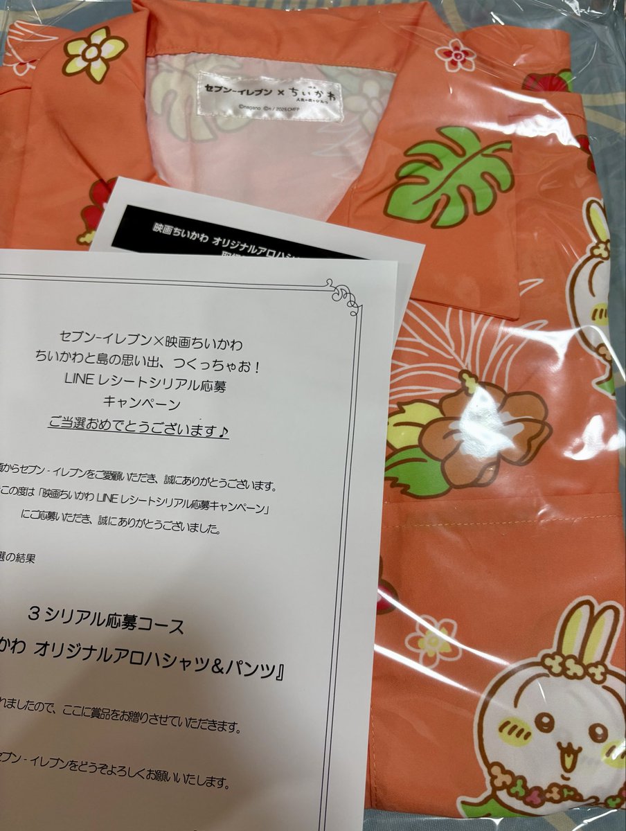 sazanqua_love's tweet photo. セブンイレブンXちいかわキャンペーンの当選品届いたー☺️ https://t.co/q4H2lpqoj5