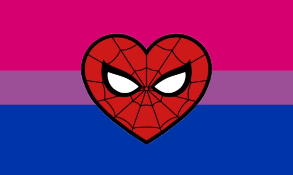 meedvs4's tweet photo. bisexual flag for bisexuals who love spider-man https://t.co/WEJcTkNxvg