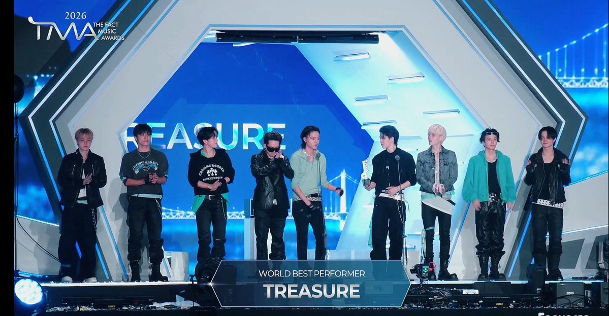 _Ninsss_'s tweet photo. CONGRATULATIONS WORLD BEST PERFORMER, TREASURE ✨☝🏼 YAAAAY
#TREASURE_WAVE_IS_HERE 
#TREASURE #TMA2026 @treasuremembers https://t.co/KBasUn6e3y