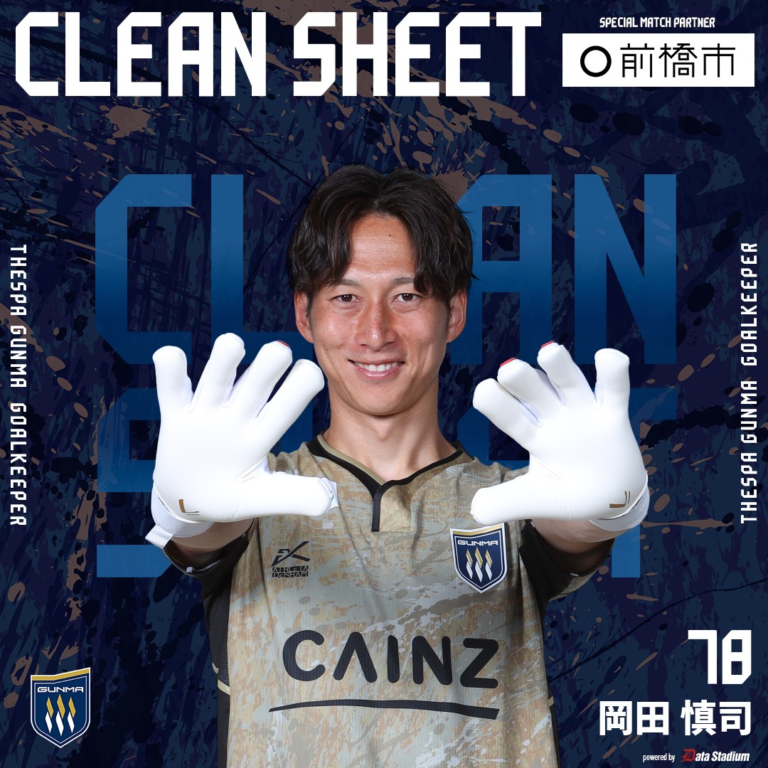OfficialThespa's tweet photo. CLEAN SHEET!!!⚽
🔒#岡田慎司

🏆明治安田J3リーグ 第7節
#ザスパ群馬 1-0 高知ユナイテッドSC

#thespa
#挑戦の先へ～ともに未来を切り拓く～ https://t.co/GpD05lMptJ