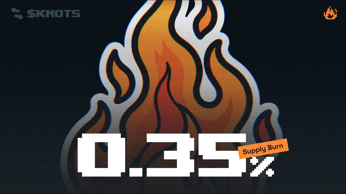 ejisgotmotion's tweet photo. 0.35% of the total $KNOTS supply has now been burned 🔥

the stonkfun ecosystem keeps the flywheel moving by continuously buying and burning $KNOTS.

buy → burn → repeat ♻️

the supply keeps shrinking while the community keeps building. the timeline is buzzing and $KNOTS is still cooking.

knots keep cooking harder fr