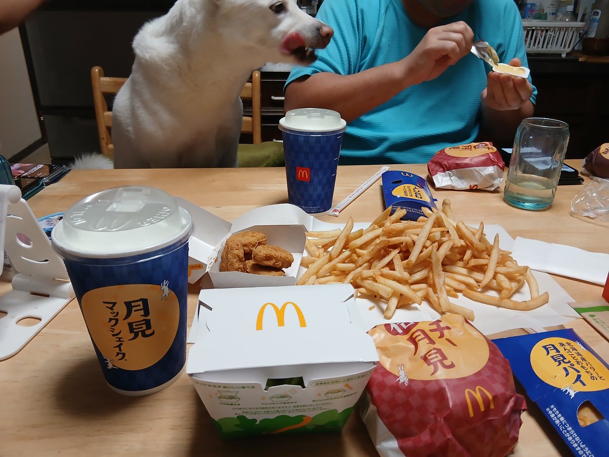 PvfoyFEmF2exfWq's tweet photo. 晩ごはん。
いただきます✨😌✨

#マックの月見バーガー 
#晩ごはん https://t.co/UQ8eKvkxyh
