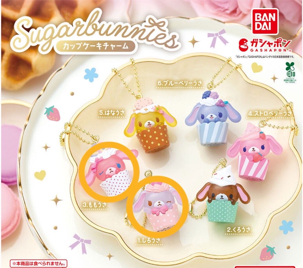 Pocha99cco's tweet photo. シュガバニ シュガーバニーズ カップケーキチャーム 交換 買取

【譲】はなうさ　しろうさ

【求】スージーズー
　　サンリオハロウィン キティ
　　定価+送料

大阪市内 手渡し ＞ 郵送 希望
お気軽にお声がけください🙇‍♂️ https://t.co/T0snymsUvK