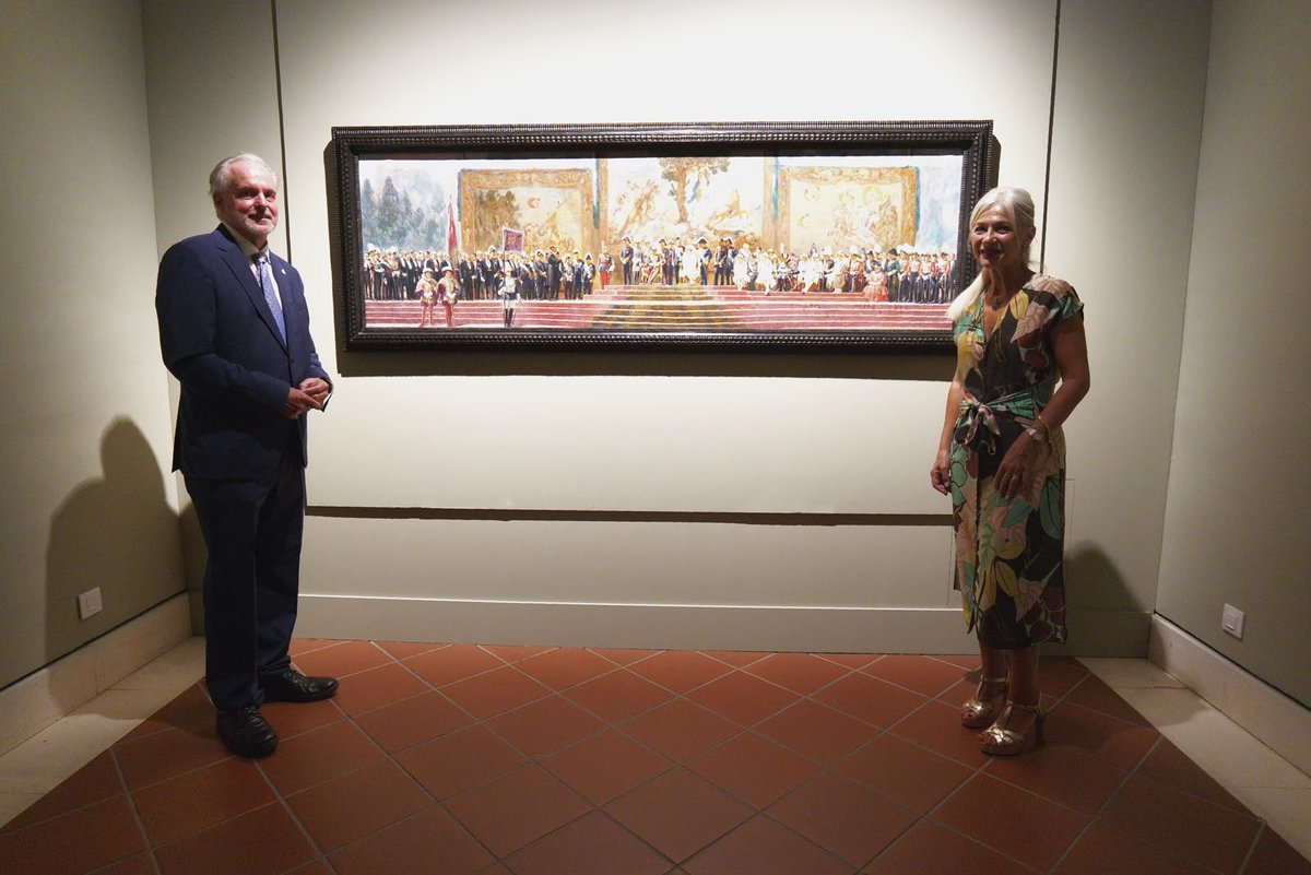 Patricia_Pozo_'s tweet photo. El @MuseoBASe incorpora una obra excepcional: 'Inauguración de la Exposición Iberoamericana de 1929', de Santiago Martínez.

La pieza ya está expuesta y será fundamental en la exposición que preparamos sobre la #Sevilla artística del 29.

¡Gracias a la familia por su generosidad! https://t.co/Mzd21VfkZH