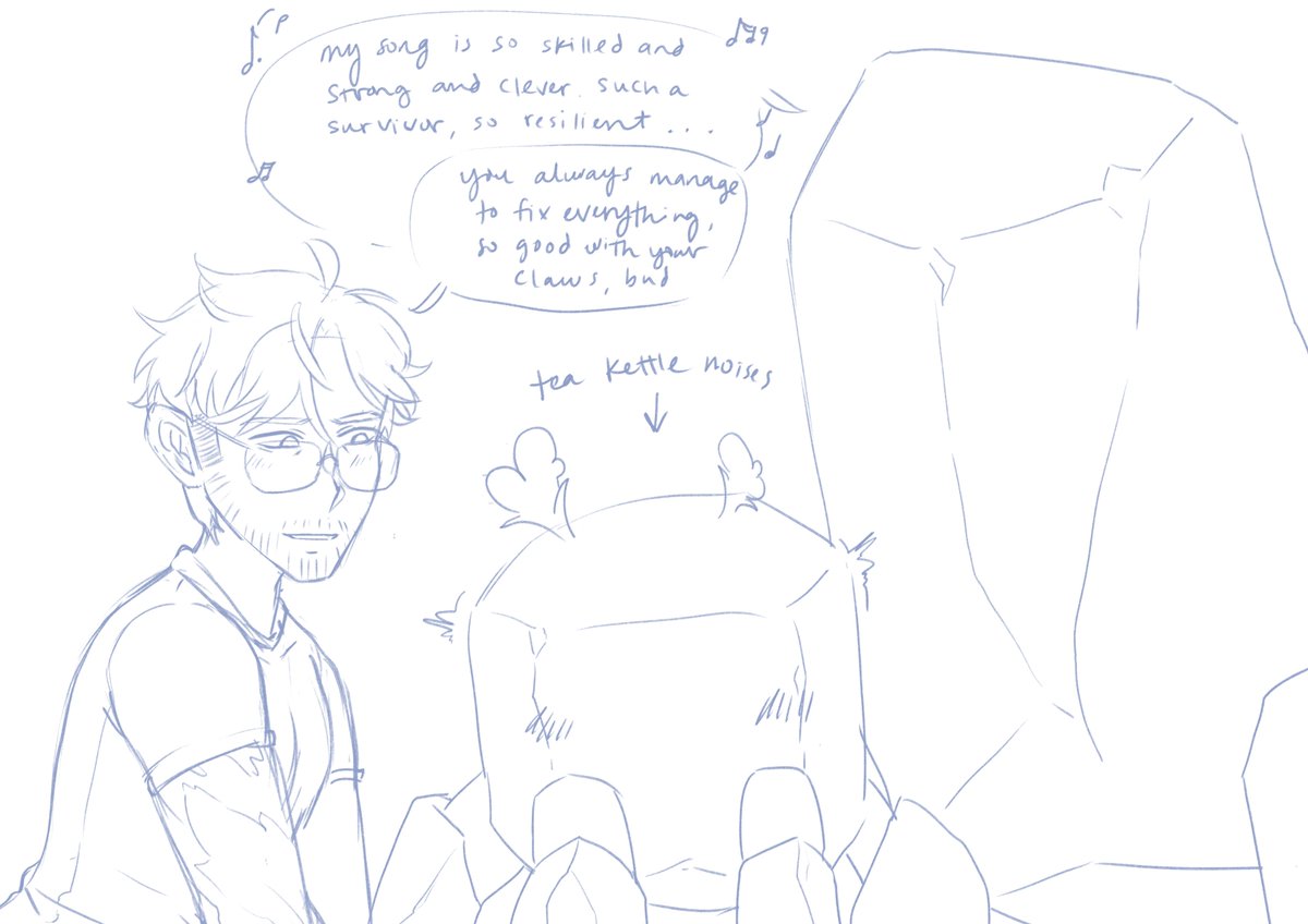 undiedere's tweet photo. will fix and clean this later but grockdrian rocky who whistles and steams when grace and adrian feed into his praise kink thanks for coming to my tedtalk https://t.co/W5oO7pJxGJ