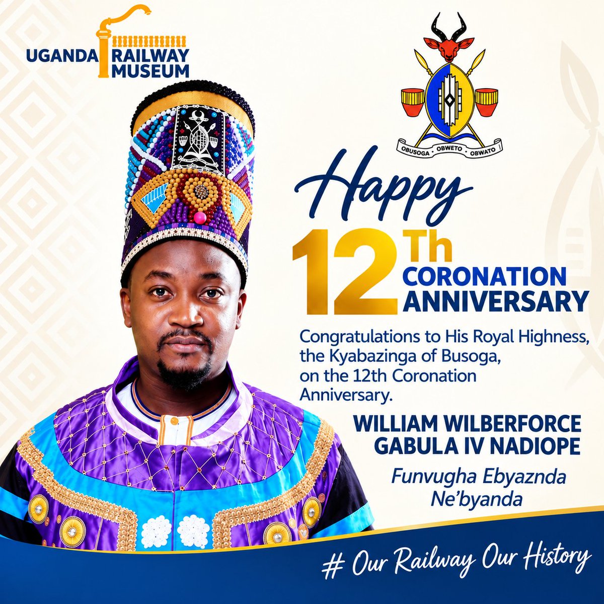 NabiryeDaphine's tweet photo. Happy 12th Coronation Anniversary, My King💙

Celebrating 12 years of leadership, heritage, culture, and service to the people of Busoga. 

Long live the Kyabazinga of Busoga! 
#12thCoronationAnniversary #KyabazingaOfBusoga #Busoga 
#UgandaPolice #trans #ROSÉ 
#WeAreScale https://t.co/aMqOSAaDvM