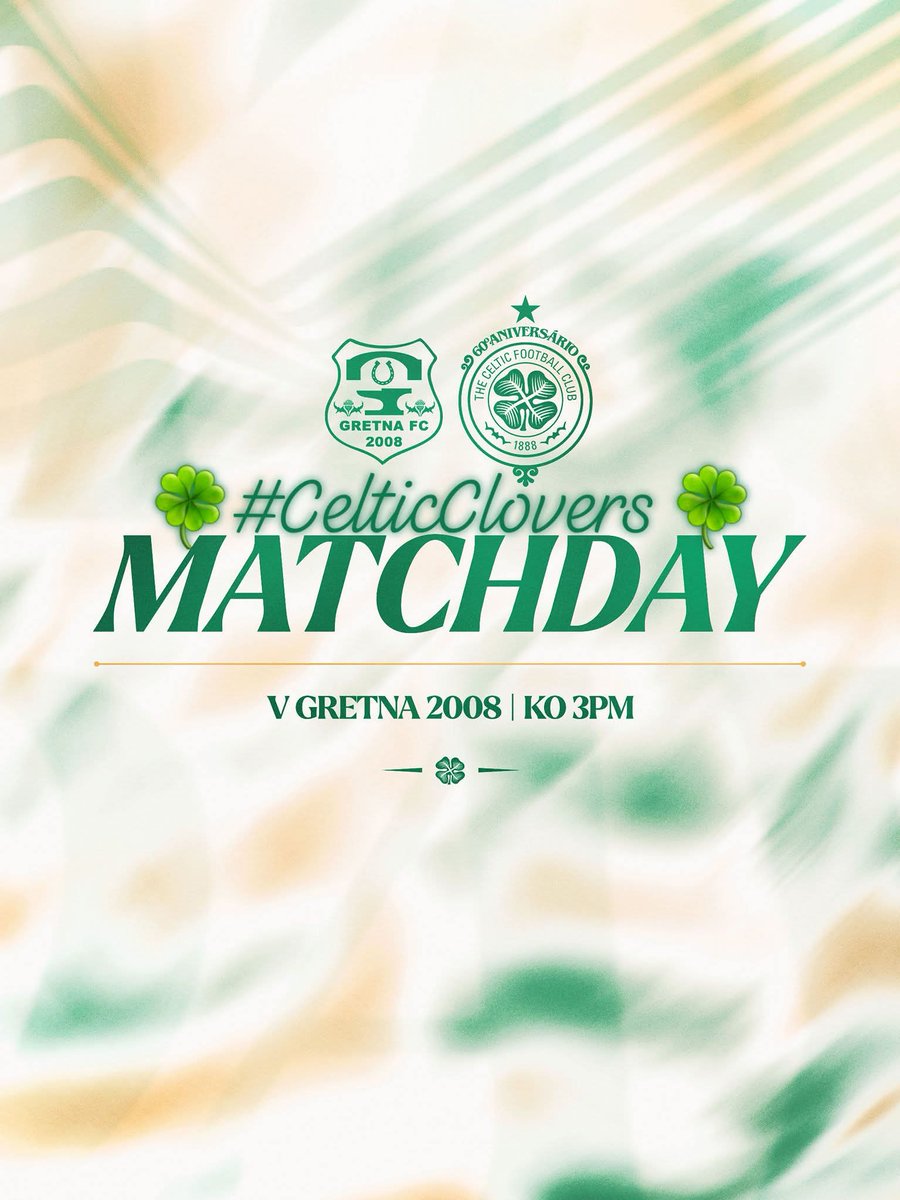 AlisonMcMahon88's tweet photo. ๐Matchday as the young Hoops are on their travels to take on Gretna in #SLFL action ๐
๐๏ธ Tickets available to buy online | https://t.co/8GSOa4Nf3E
#GRECEL | #CelticFC | #CelticClovers ๐๐ https://t.co/LCdnh3XsC6