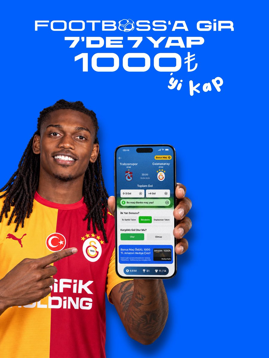 footbossapp's tweet photo. Footboss’ta 1000₺ değerinde hediye çeki seni bekliyor 👉 https://t.co/HMDzcqSUuG https://t.co/5Zc26OGIpO