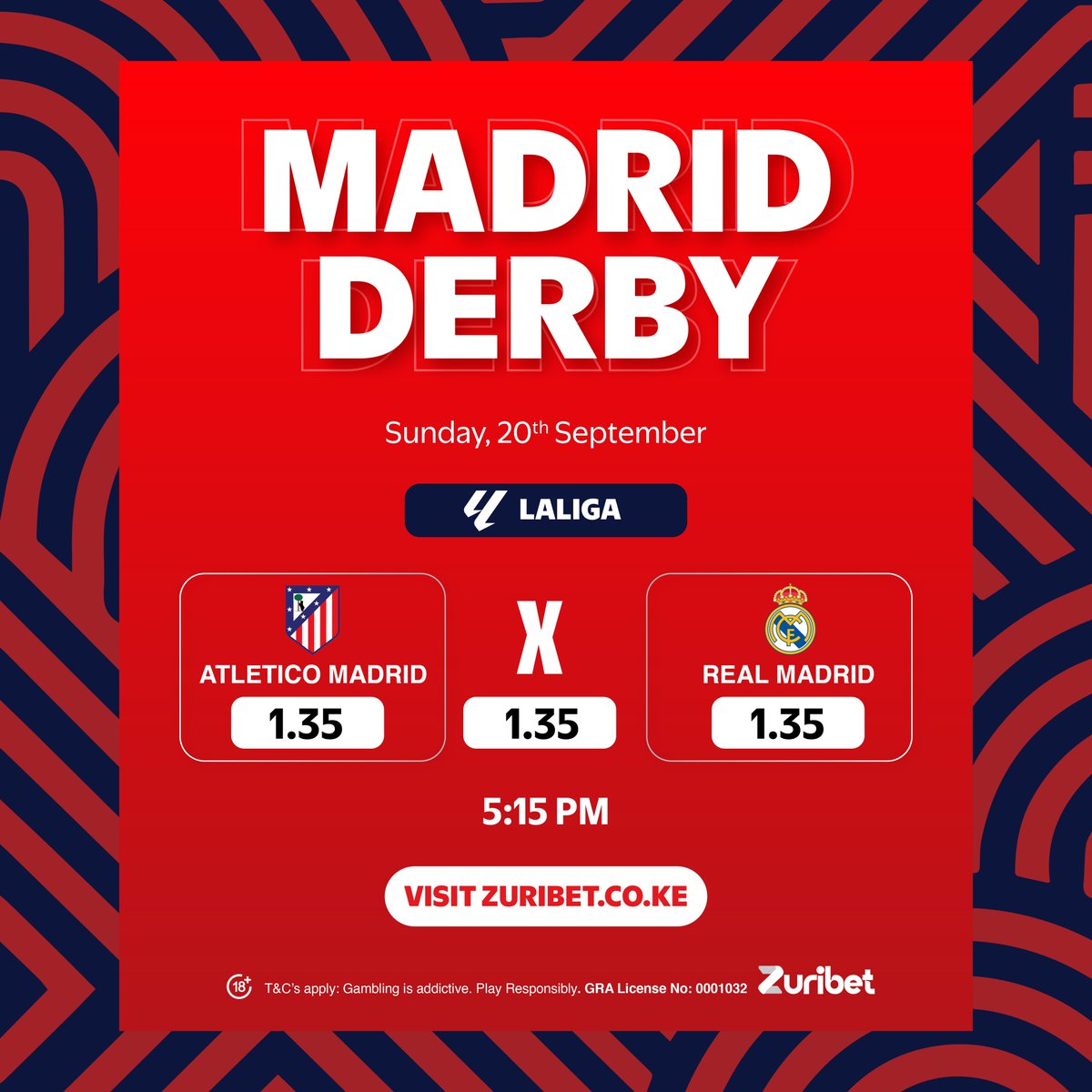 ZuriBetke's tweet photo. Hii si game ya kawaida🔥
Cheza viZuri 🎯 ➡️https://t.co/OCtGkhYLzb 
Real Madrid vs Atlético Madrid ⚔️

#zuribet #chezavizuri #realmadri̇d #atleticodemadrid #derby https://t.co/tTifUs5Gxs